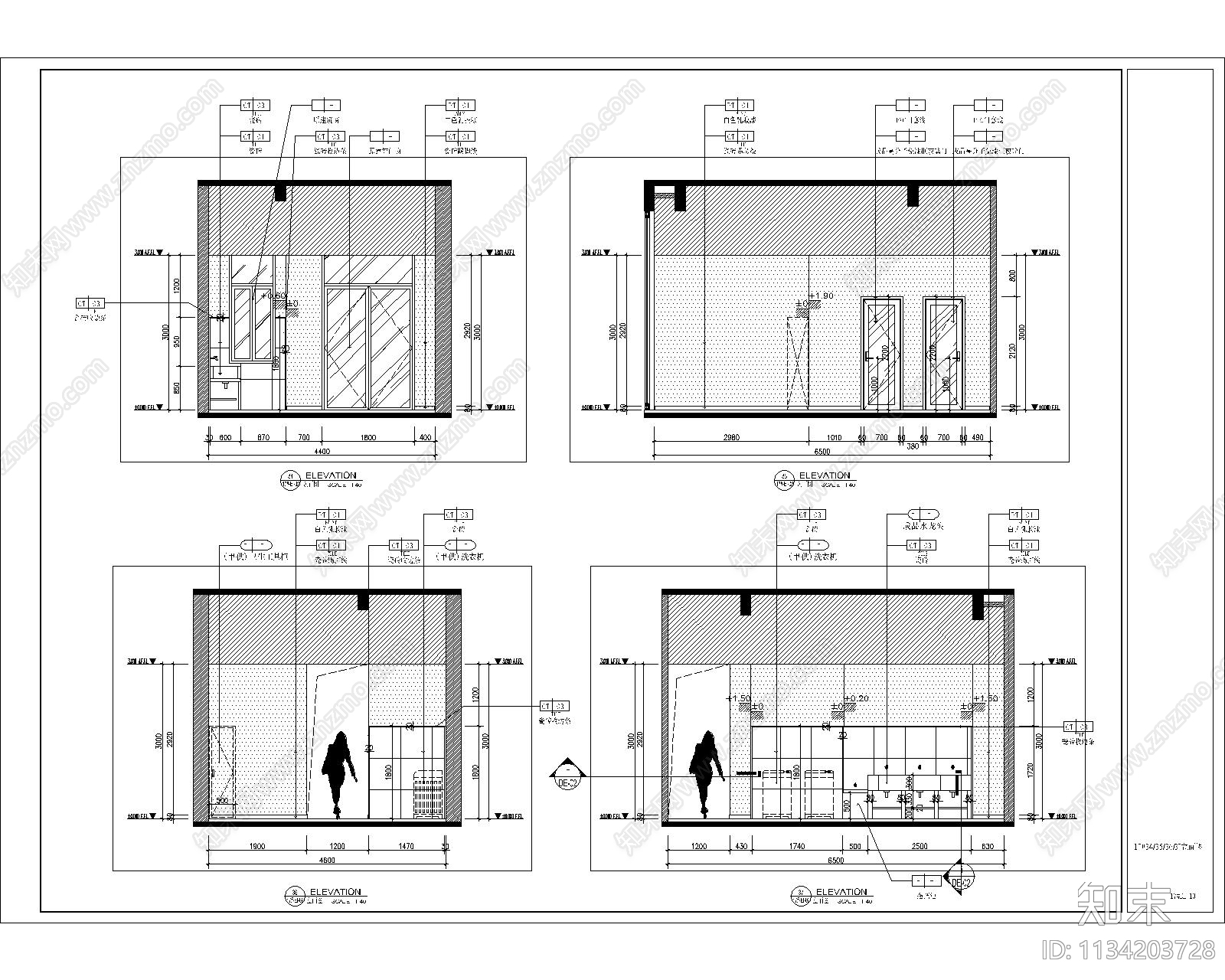 某地产物业办公室cad施工图下载【ID:1134203728】