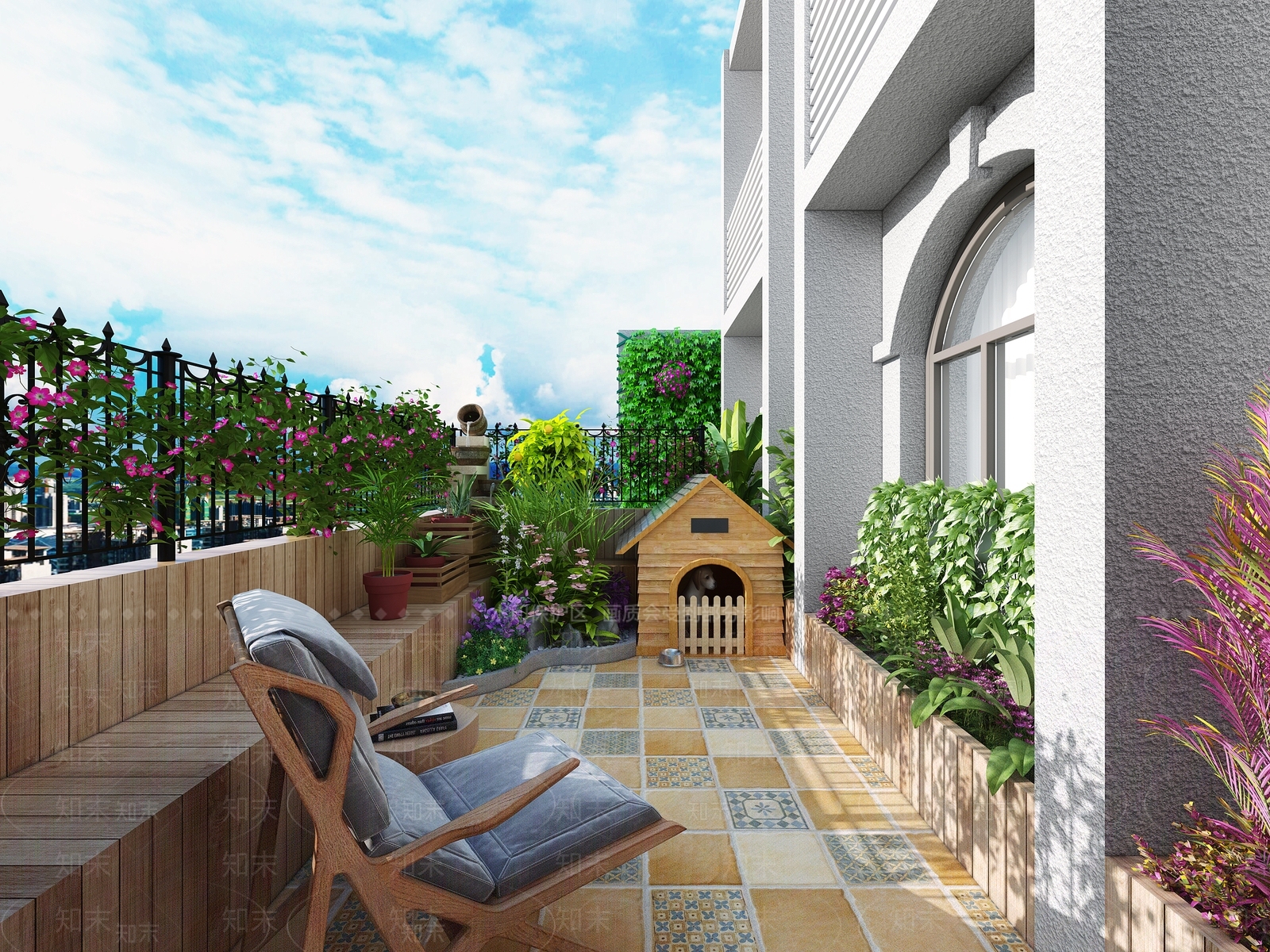 现代家居阳台3D模型下载【ID:1134226184】