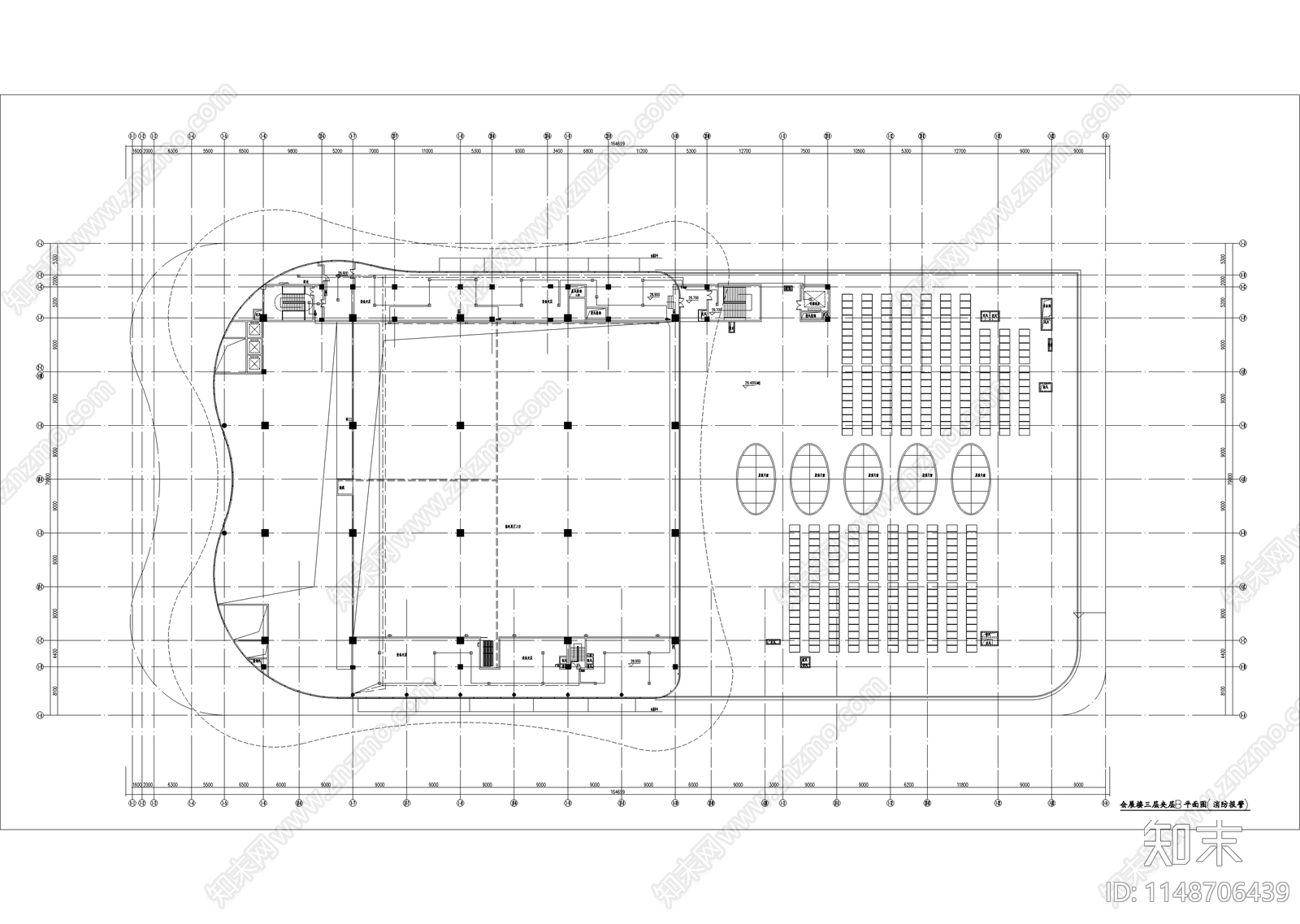 会展中心消防建筑总平图cad施工图下载【ID:1148706439】