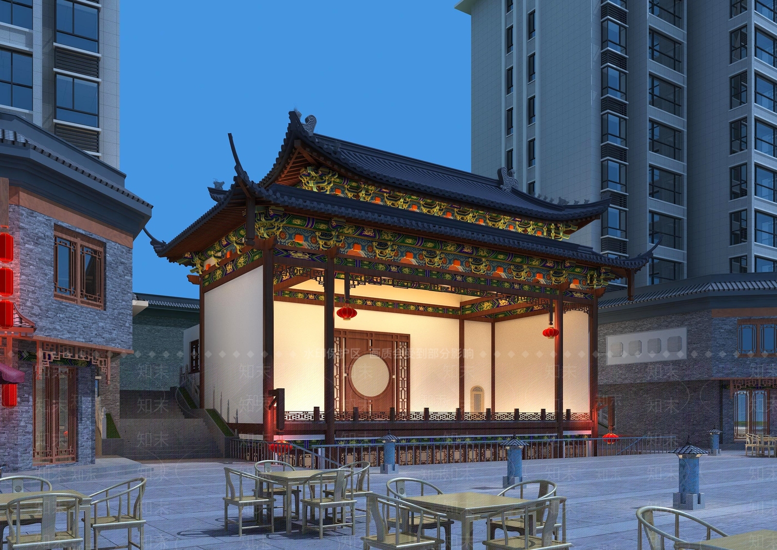中式茶馆3D模型下载【ID:1134226652】