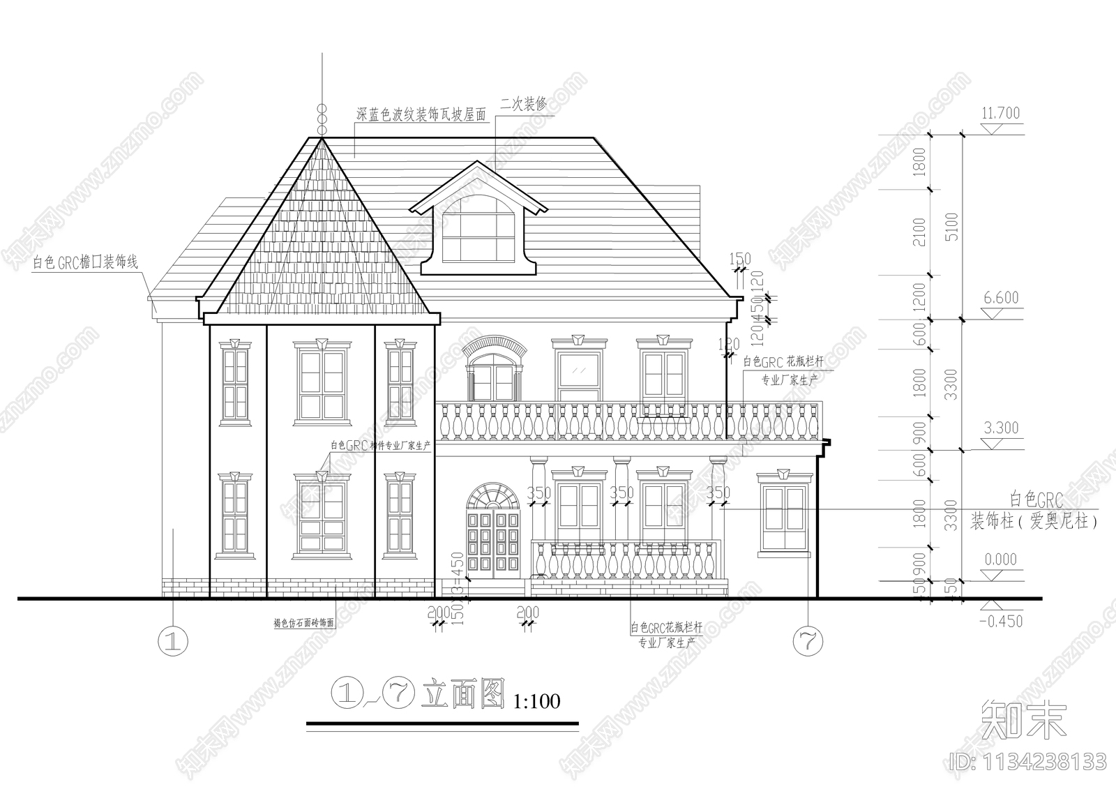 高级会所建筑cad施工图下载【ID:1134238133】