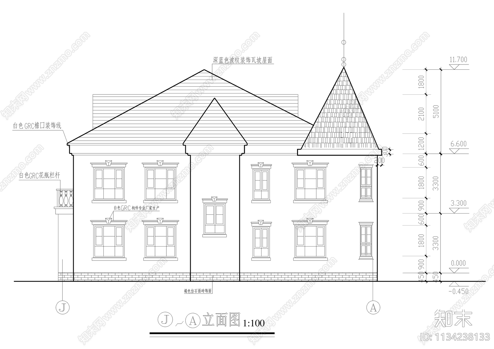 高级会所建筑cad施工图下载【ID:1134238133】