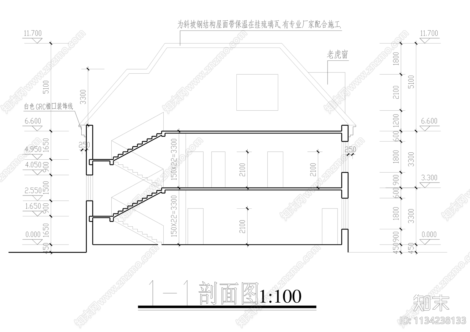 高级会所建筑cad施工图下载【ID:1134238133】