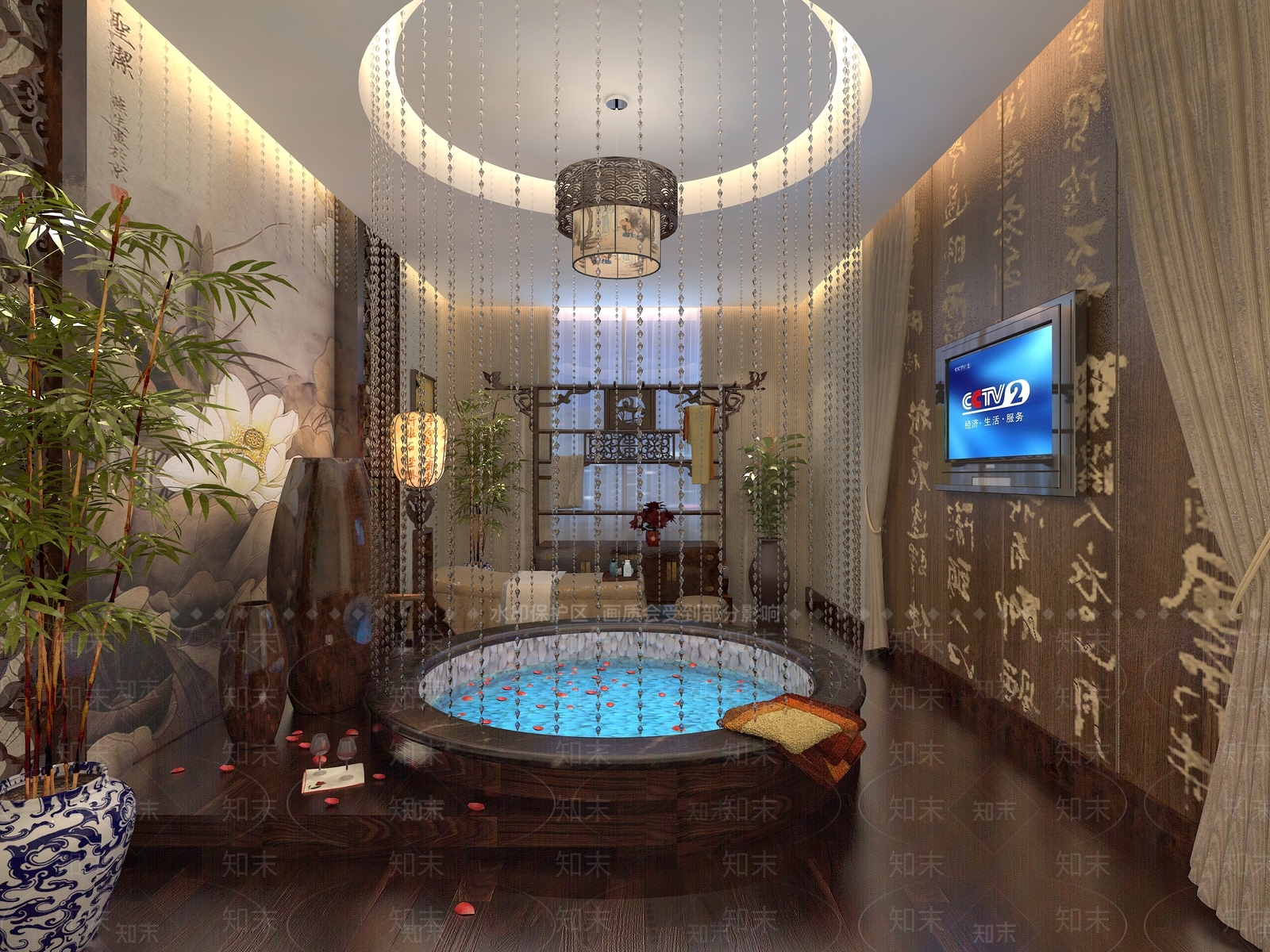 新中式洗浴中心3D模型下载【ID:1134242523】