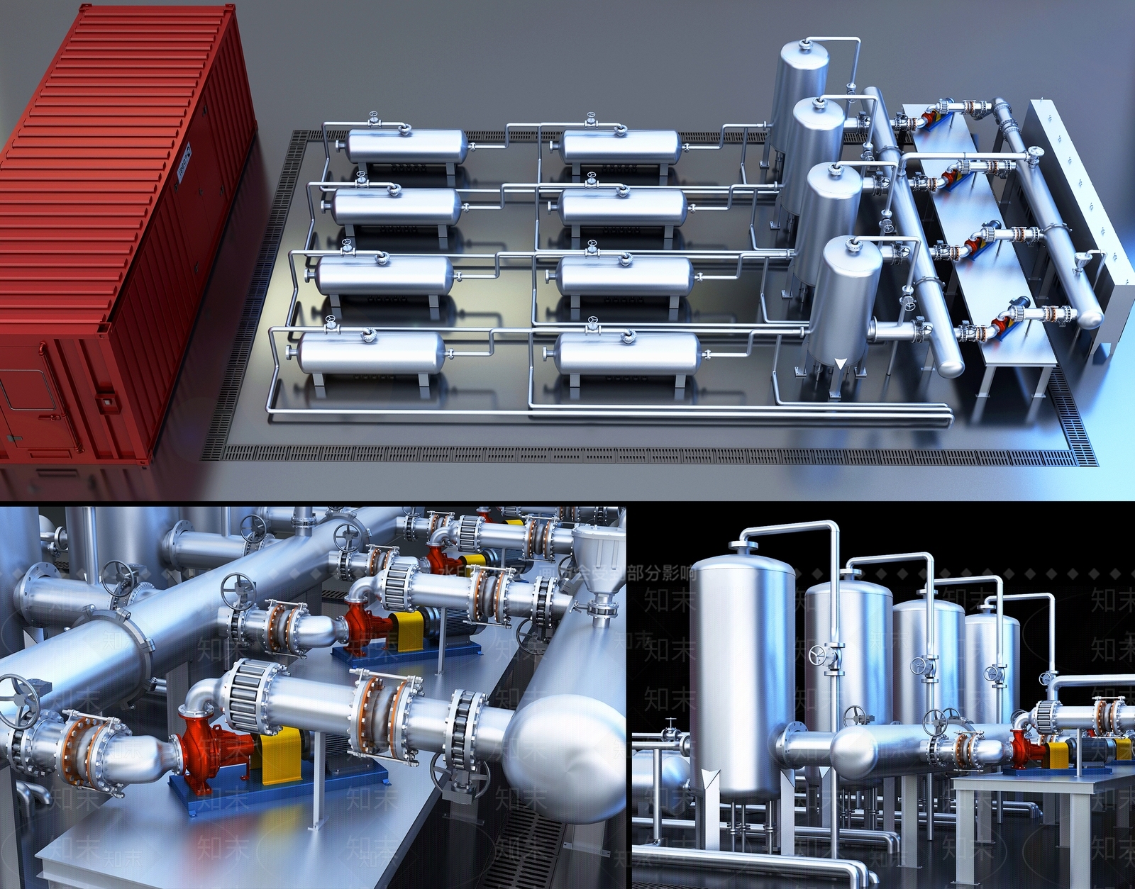现代机械化工通风管道SU模型下载【ID:1137539605】