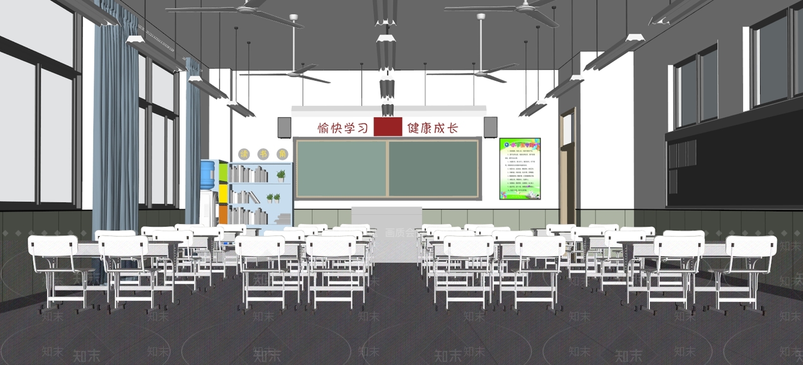 现代学校SU模型下载【ID:1134252486】