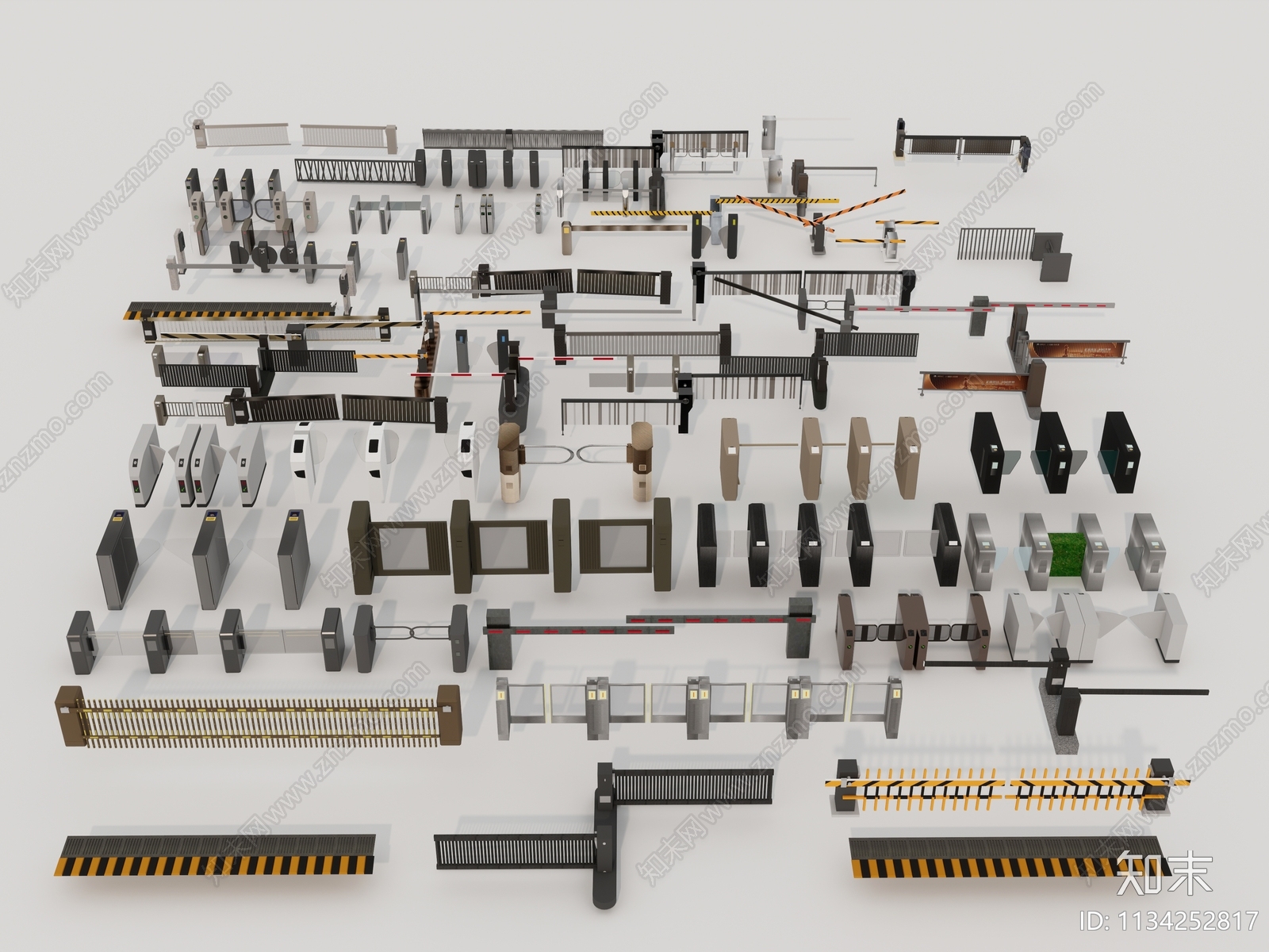 道闸栏杆SU模型下载【ID:1134252817】