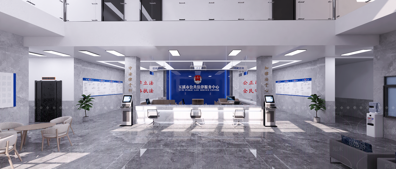 现代办事大厅SU模型下载【ID:1134253205】