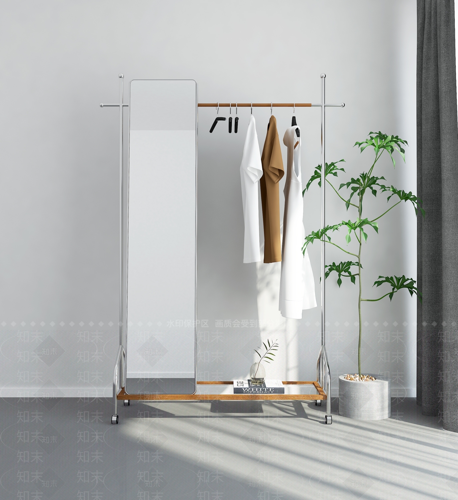 现代衣架子3D模型下载【ID:1134272037】