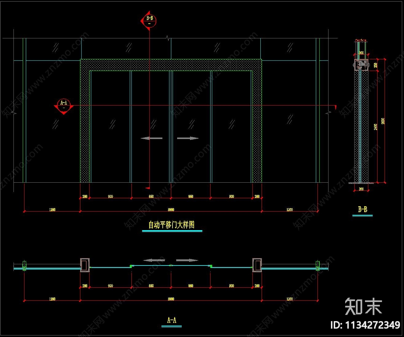 办公室玻璃门施工图下载【ID:1134272349】