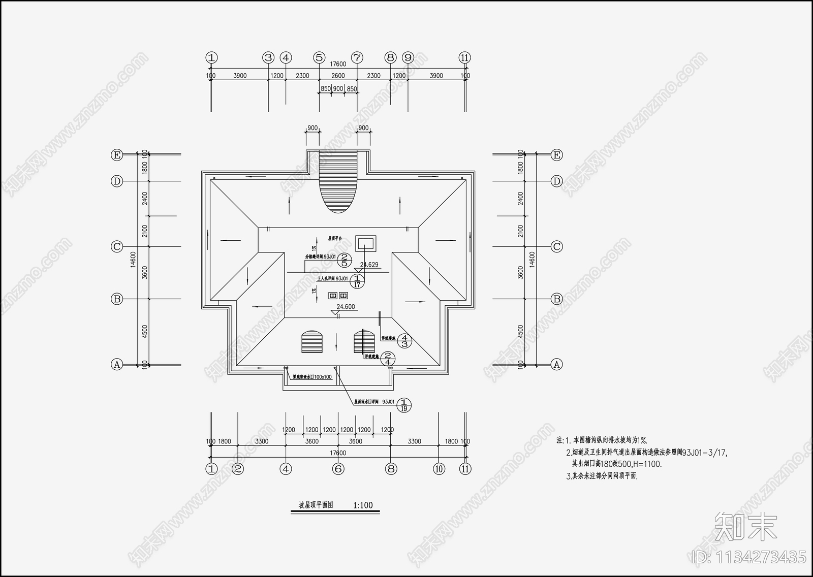 住宅区建筑设计cad施工图下载【ID:1134273435】