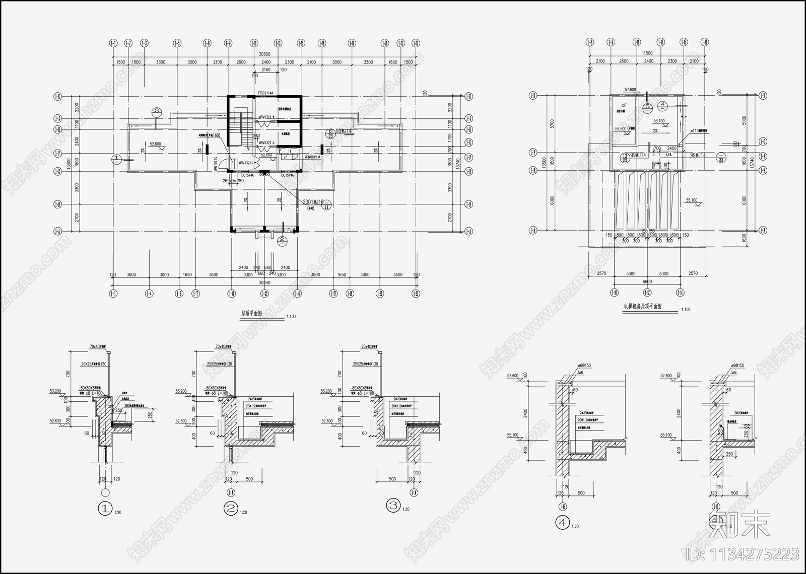 住宅区建筑设计cad施工图下载【ID:1134275223】