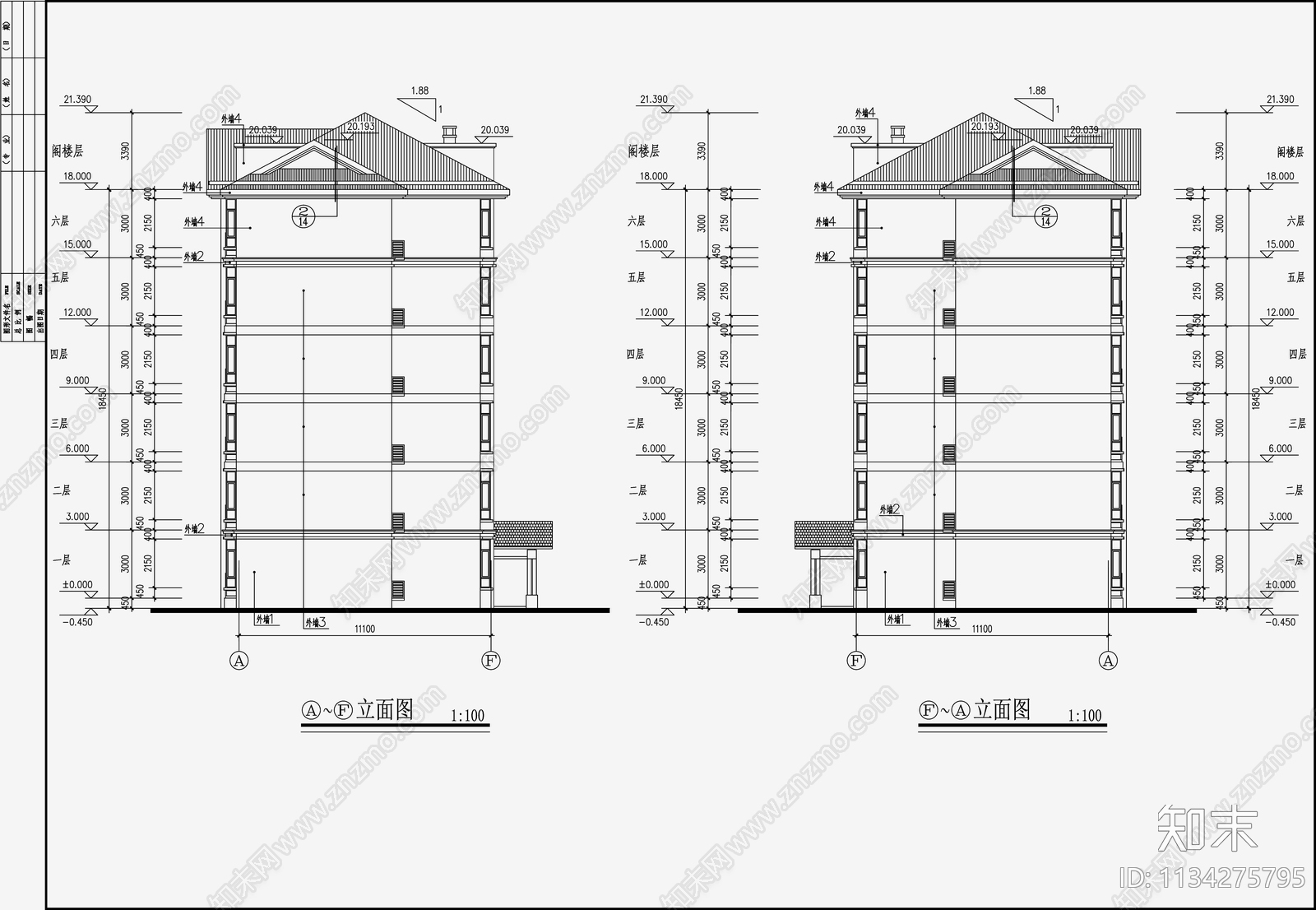 现代住宅区建筑设计cad施工图下载【ID:1134275795】