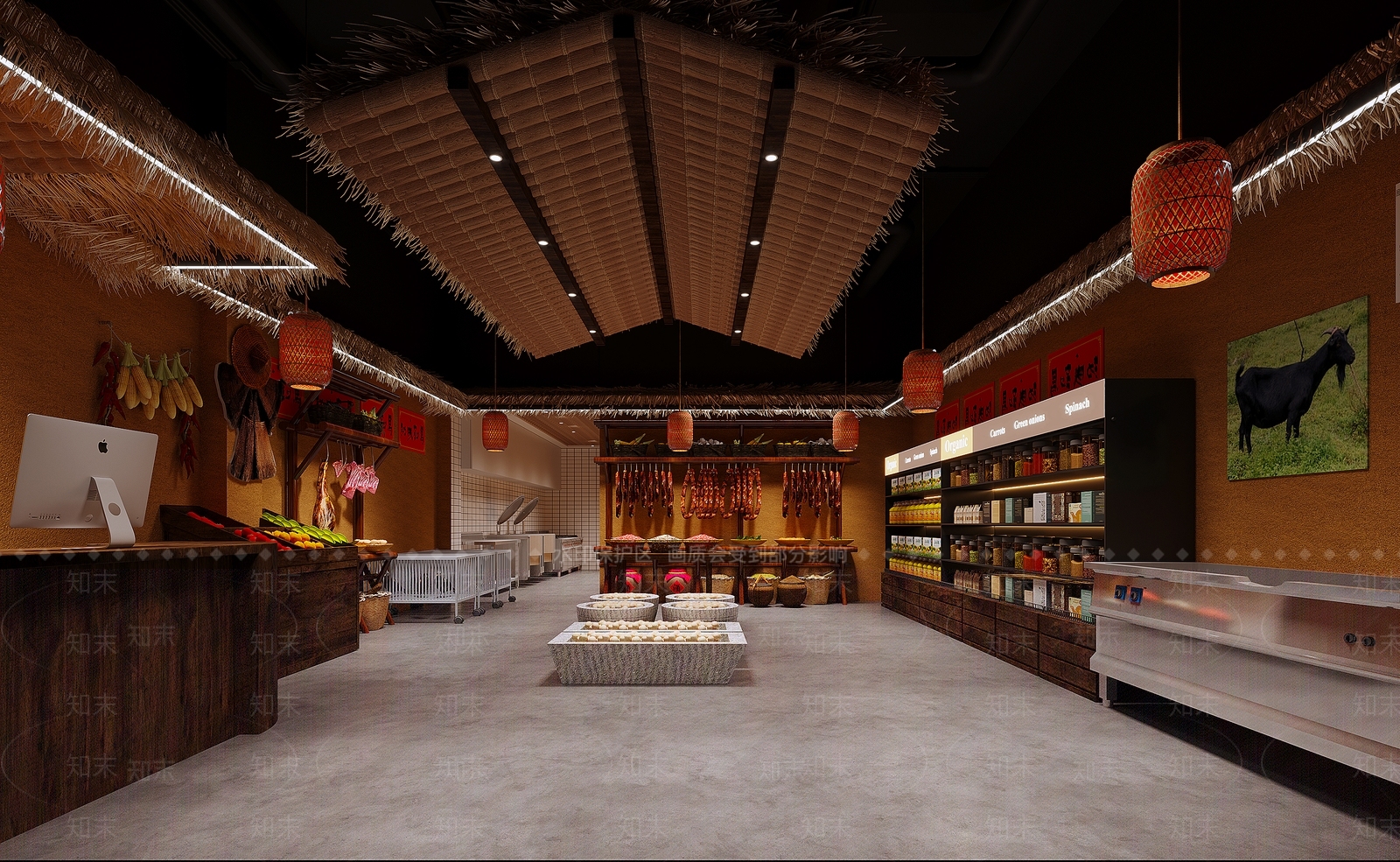 中式农产品店3D模型下载【ID:1134277311】
