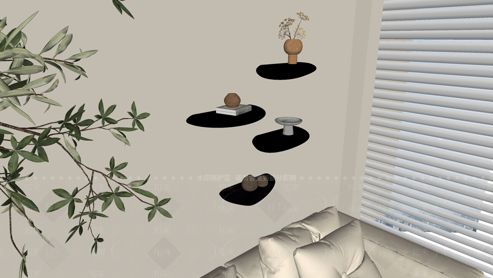 现代简约架子SU模型下载【ID:1134281372】