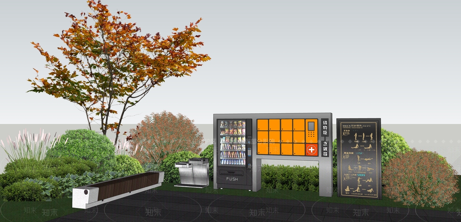 自动售卖机SU模型下载【ID:1134282026】