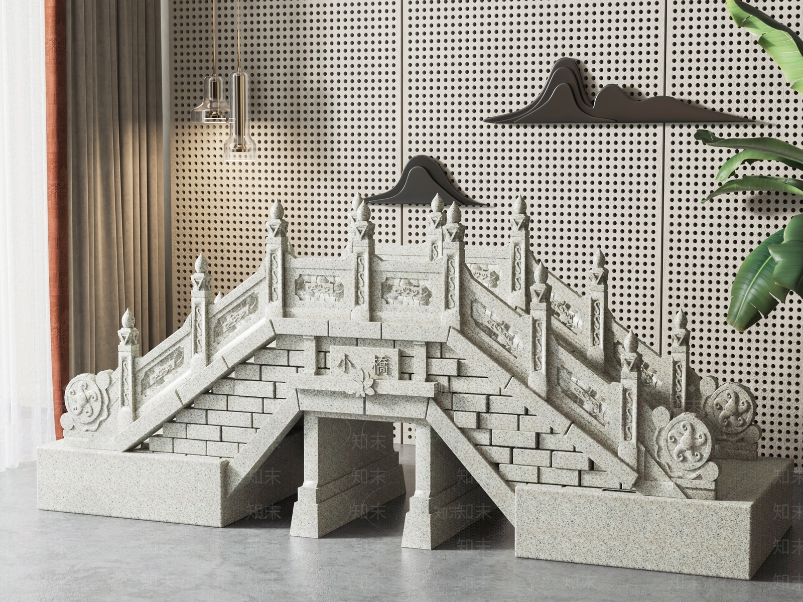 新中式石桥3D模型下载【ID:1134284496】