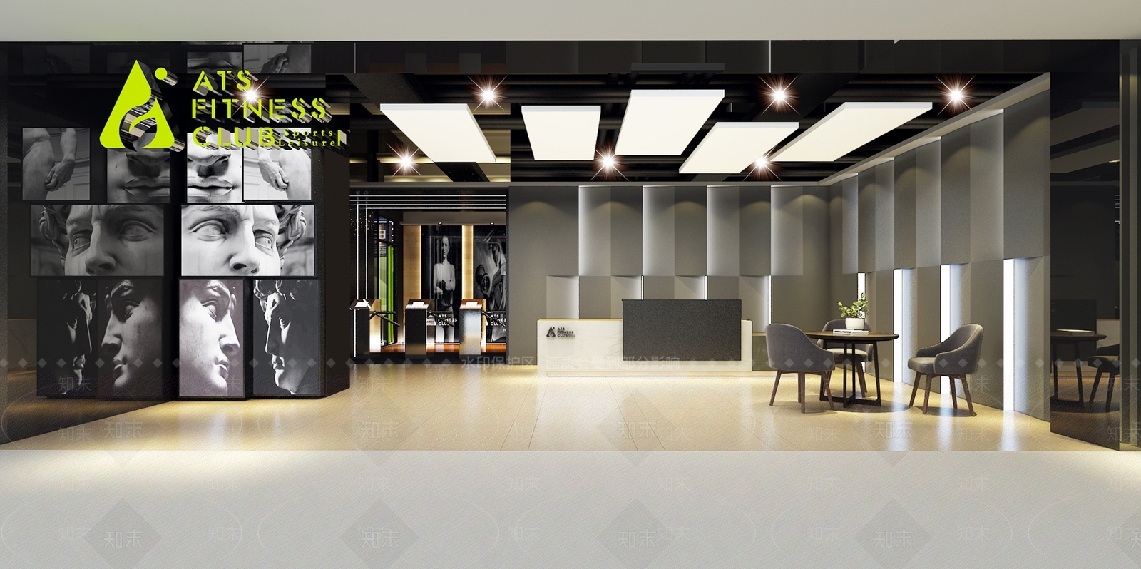 现代健身房3D模型下载【ID:1134302020】