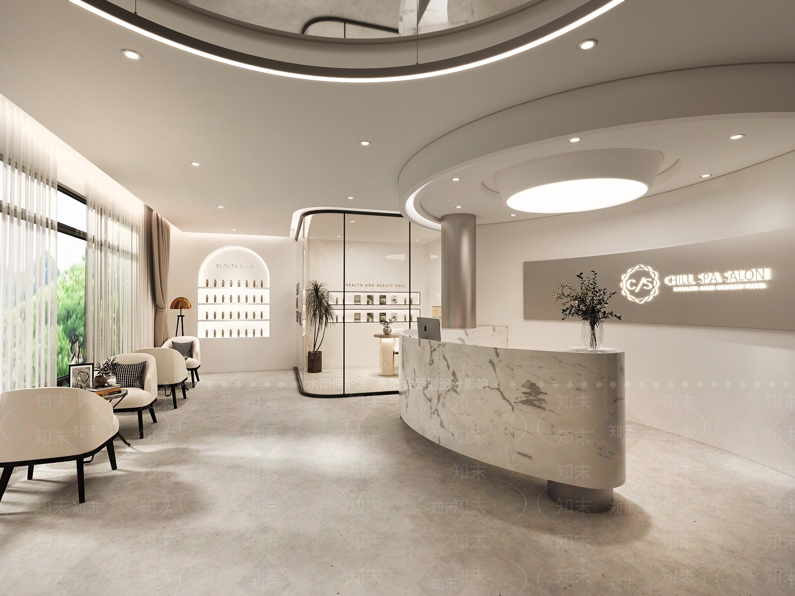 现代美容SPA店3D模型下载【ID:1134306644】