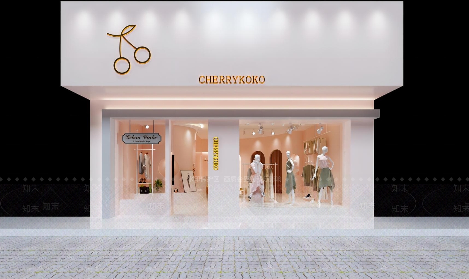 现代服装鞋店3D模型下载【ID:1134309844】