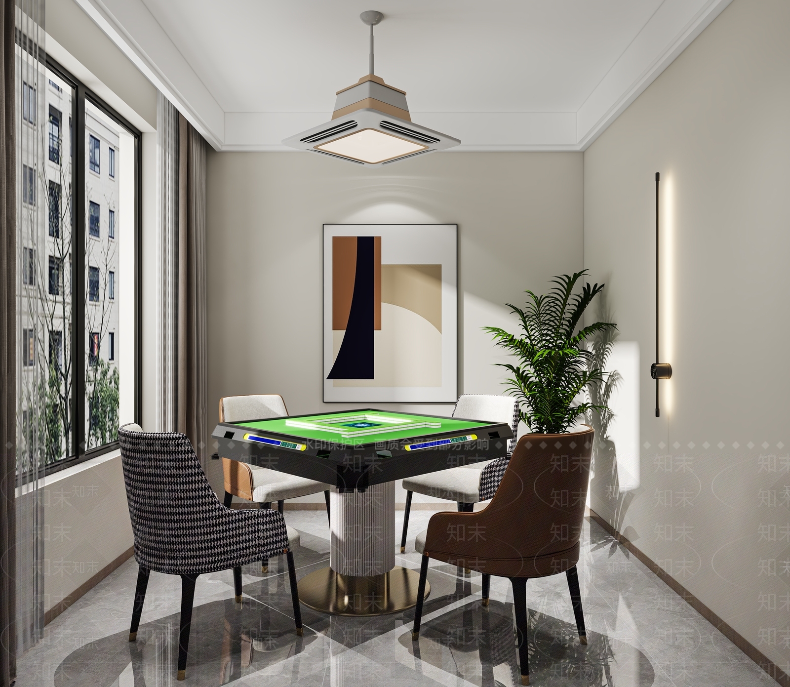 现代棋牌室3D模型下载【ID:1134310276】