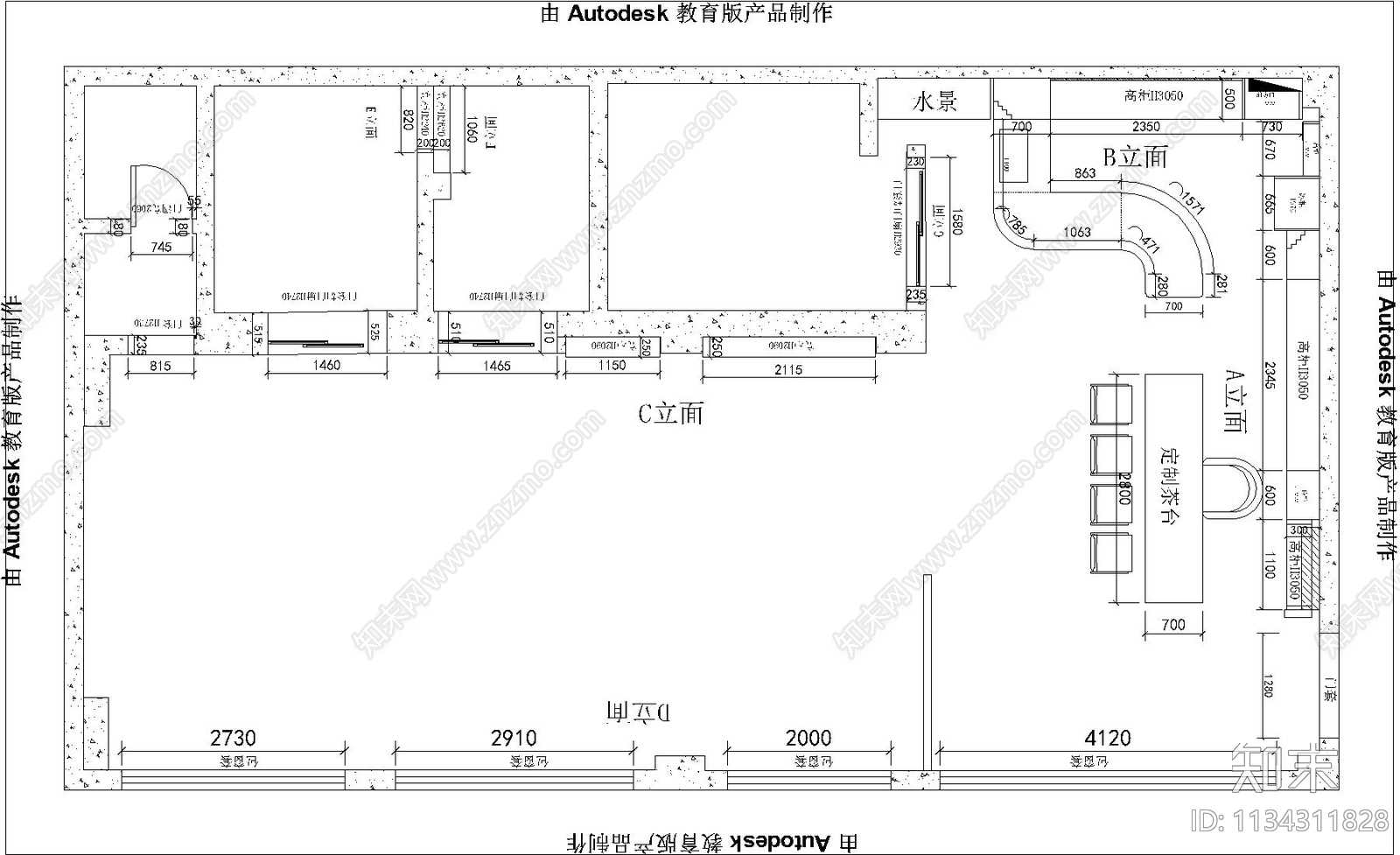 中式茶楼货柜详图cad施工图下载【ID:1134311828】