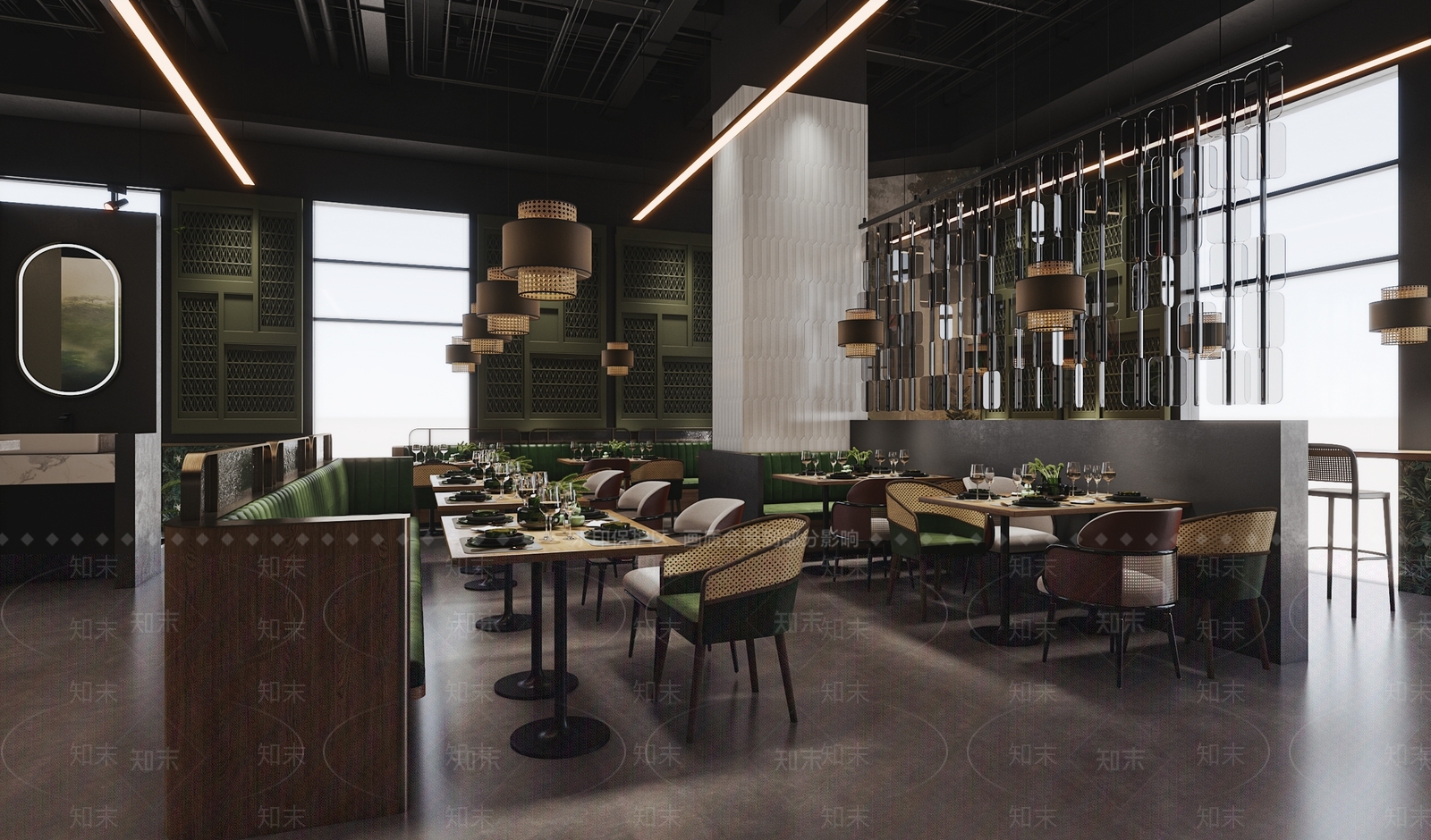 东南亚餐厅3D模型下载【ID:1134318161】