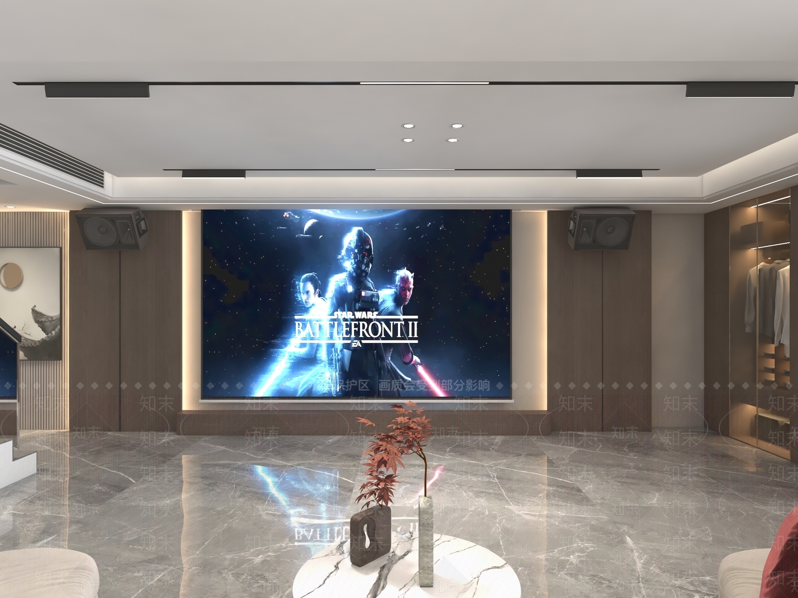 现代家庭影音室3D模型下载【ID:1134322019】