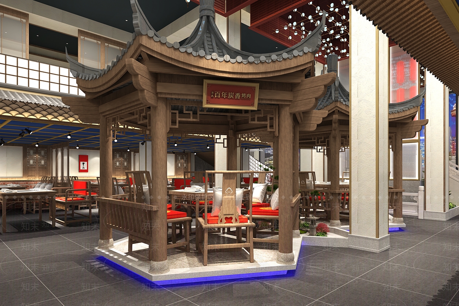 中式老北京火锅店3D模型下载【ID:1134325684】