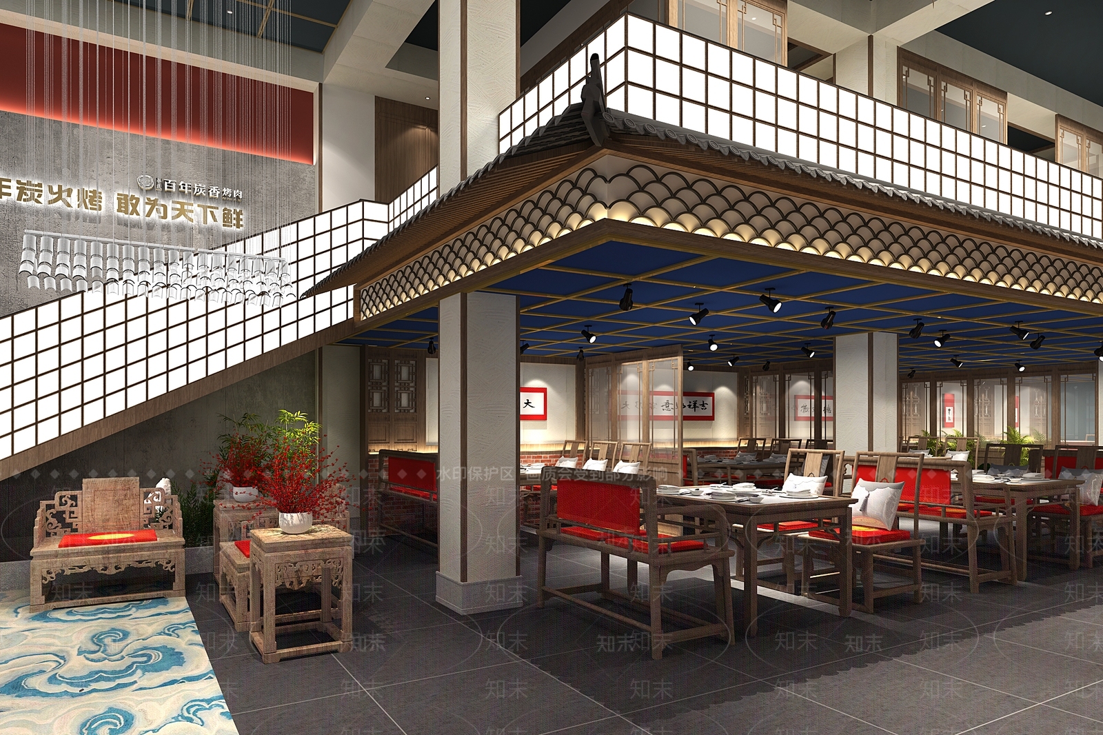 中式老北京火锅店3D模型下载【ID:1134325684】