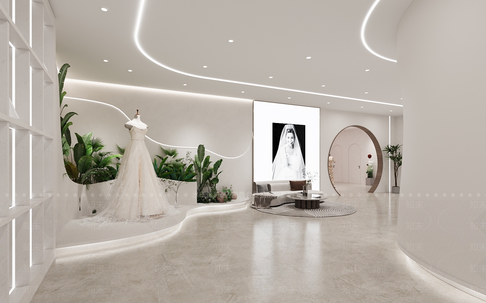 现在婚纱摄影店3D模型下载【ID:1134329391】