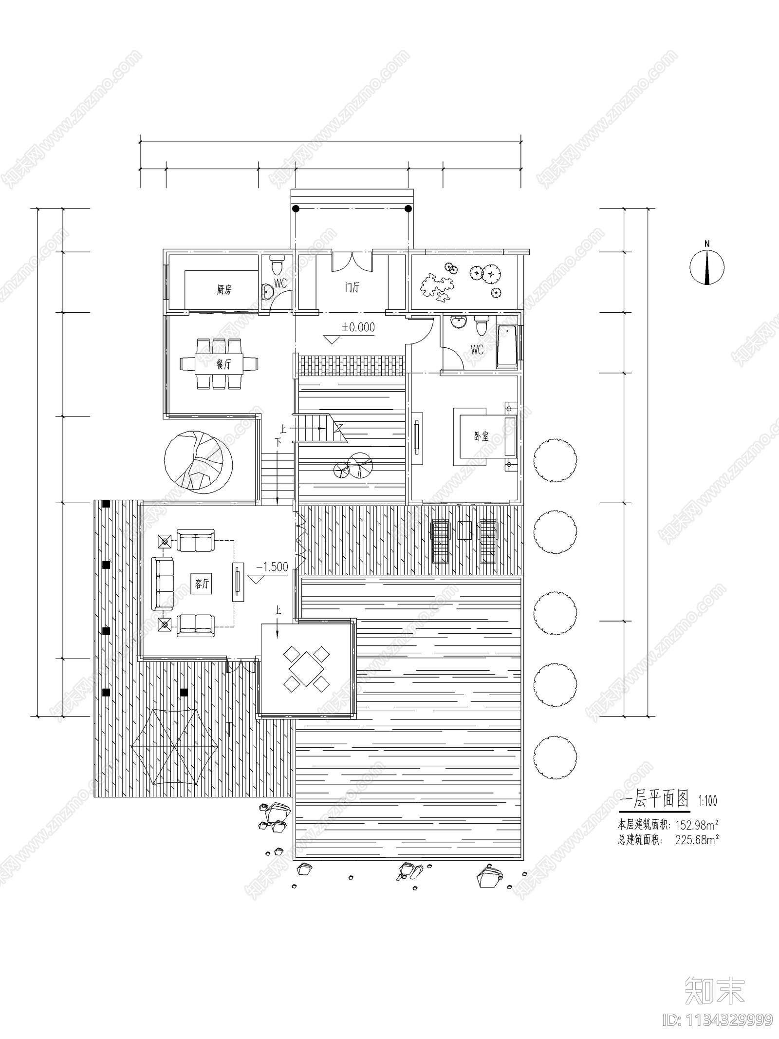 20套别墅独栋建筑施工图下载【ID:1134329999】