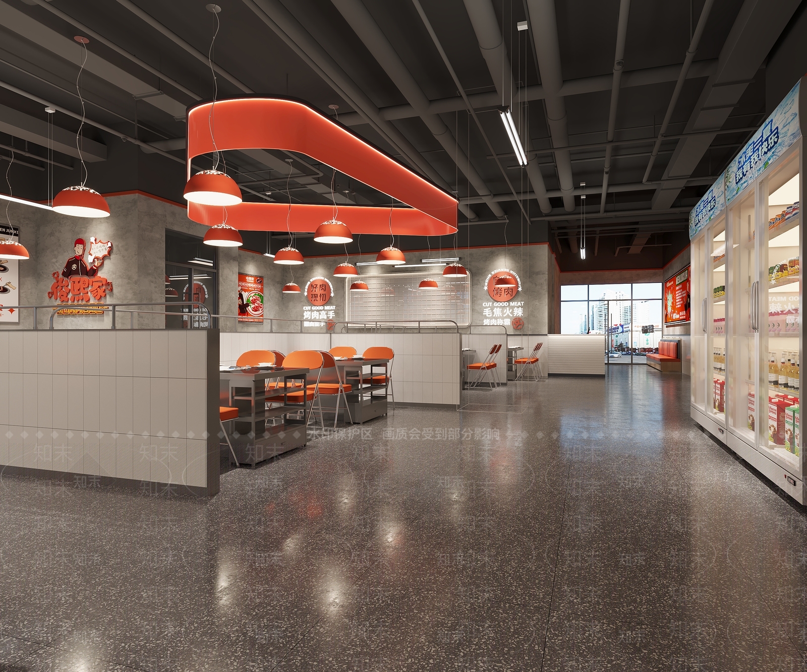工业风火锅店3D模型下载【ID:1134331849】