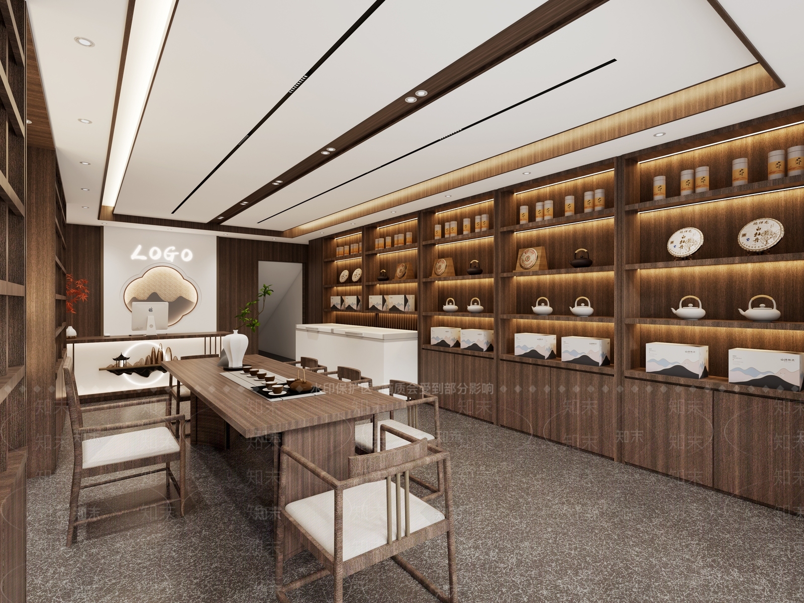 新中式茶楼3D模型下载【ID:1134443478】