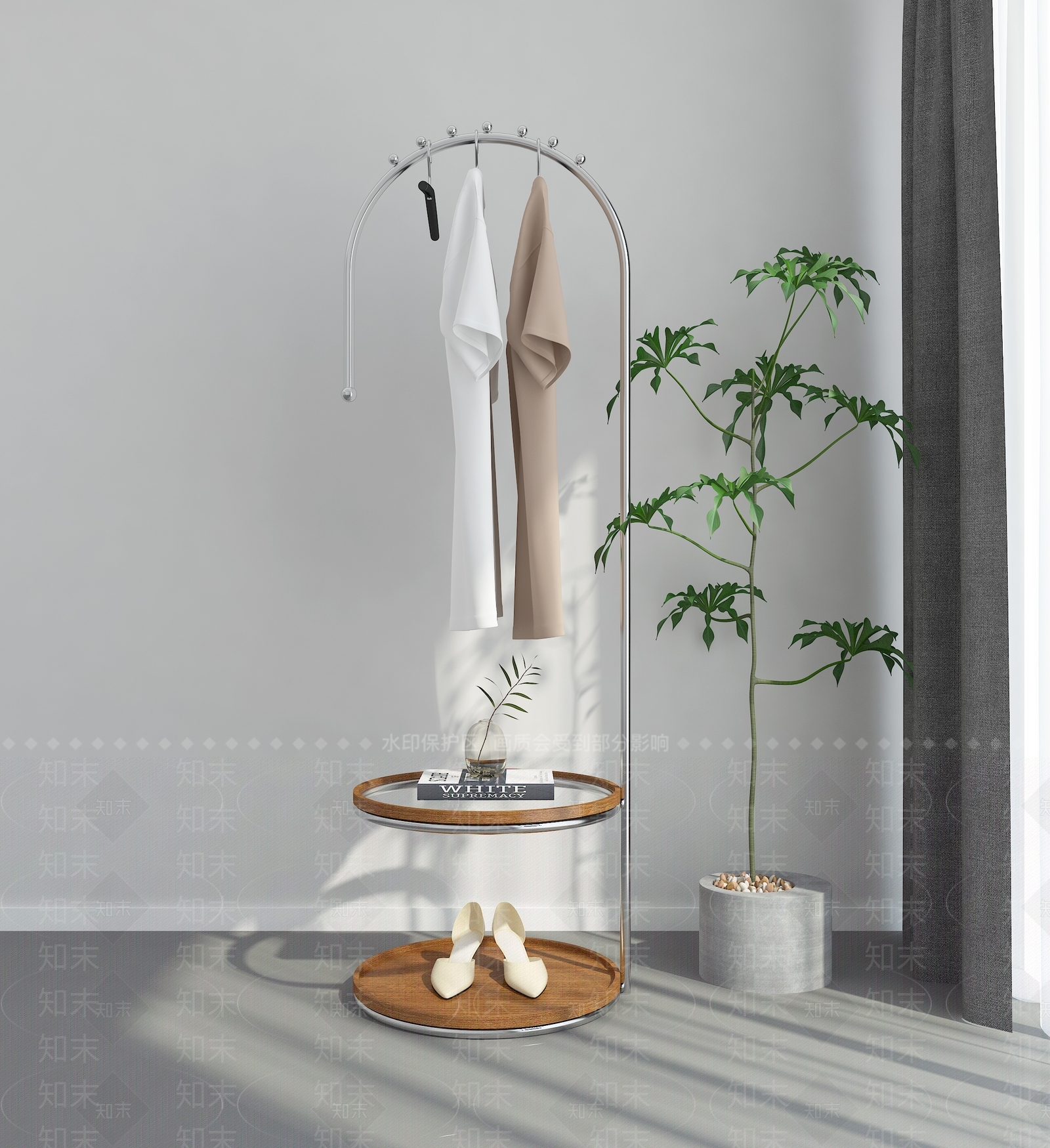 现代衣架3D模型下载【ID:1134336309】
