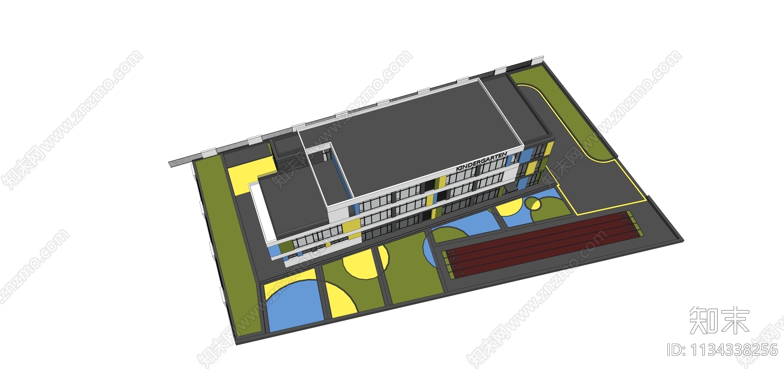 现代风格6班幼儿园SU模型下载【ID:1134338256】