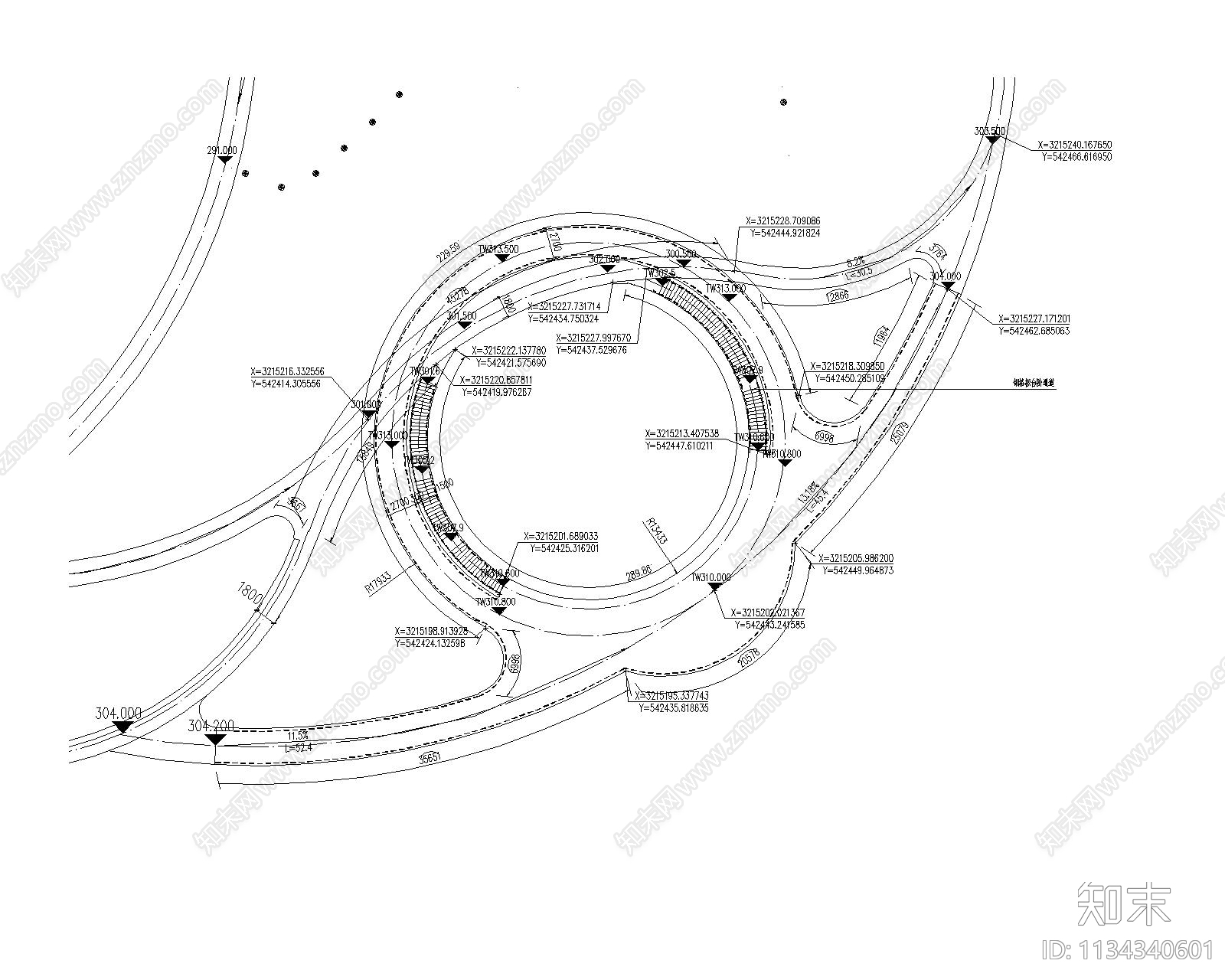 花台山栈道详图施工图下载【ID:1134340601】
