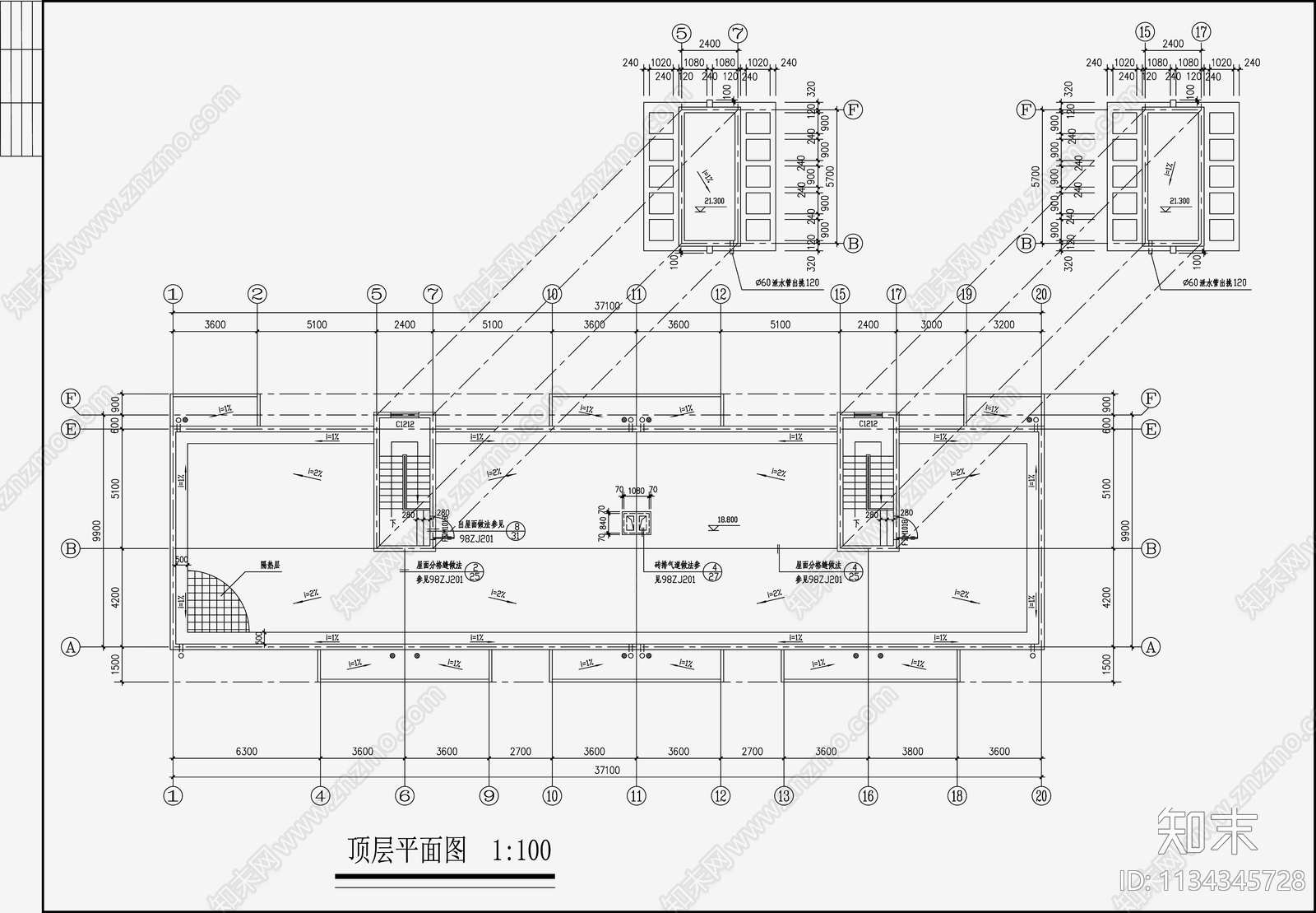 住宅建筑cad施工图下载【ID:1134345728】