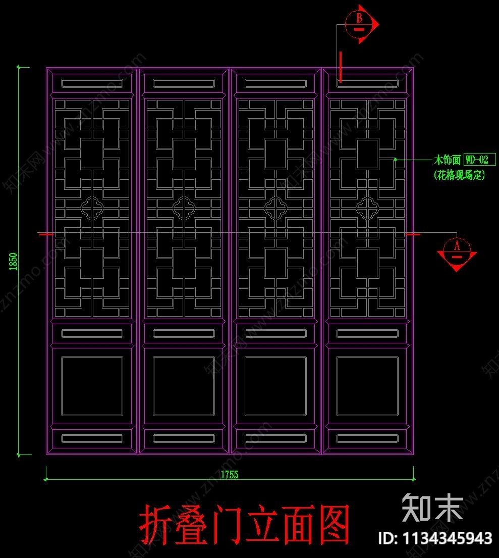 各式门节点cad施工图下载【ID:1134345943】