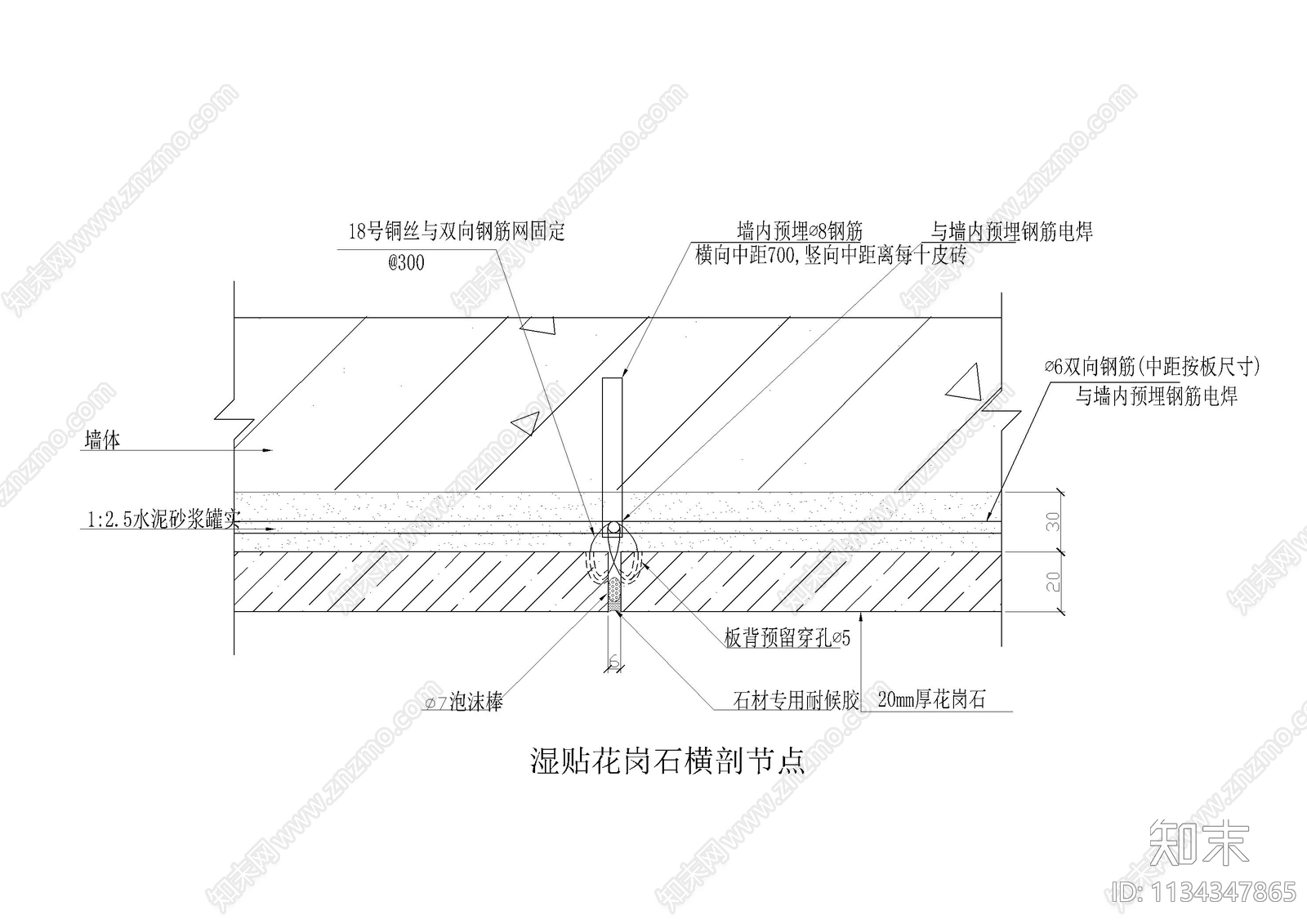 外墙墙身饰面详图cad施工图下载【ID:1134347865】