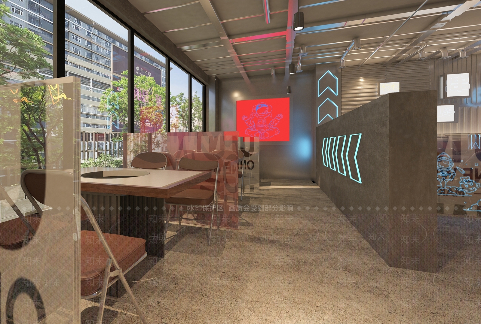 现代火锅店3D模型下载【ID:1134351200】