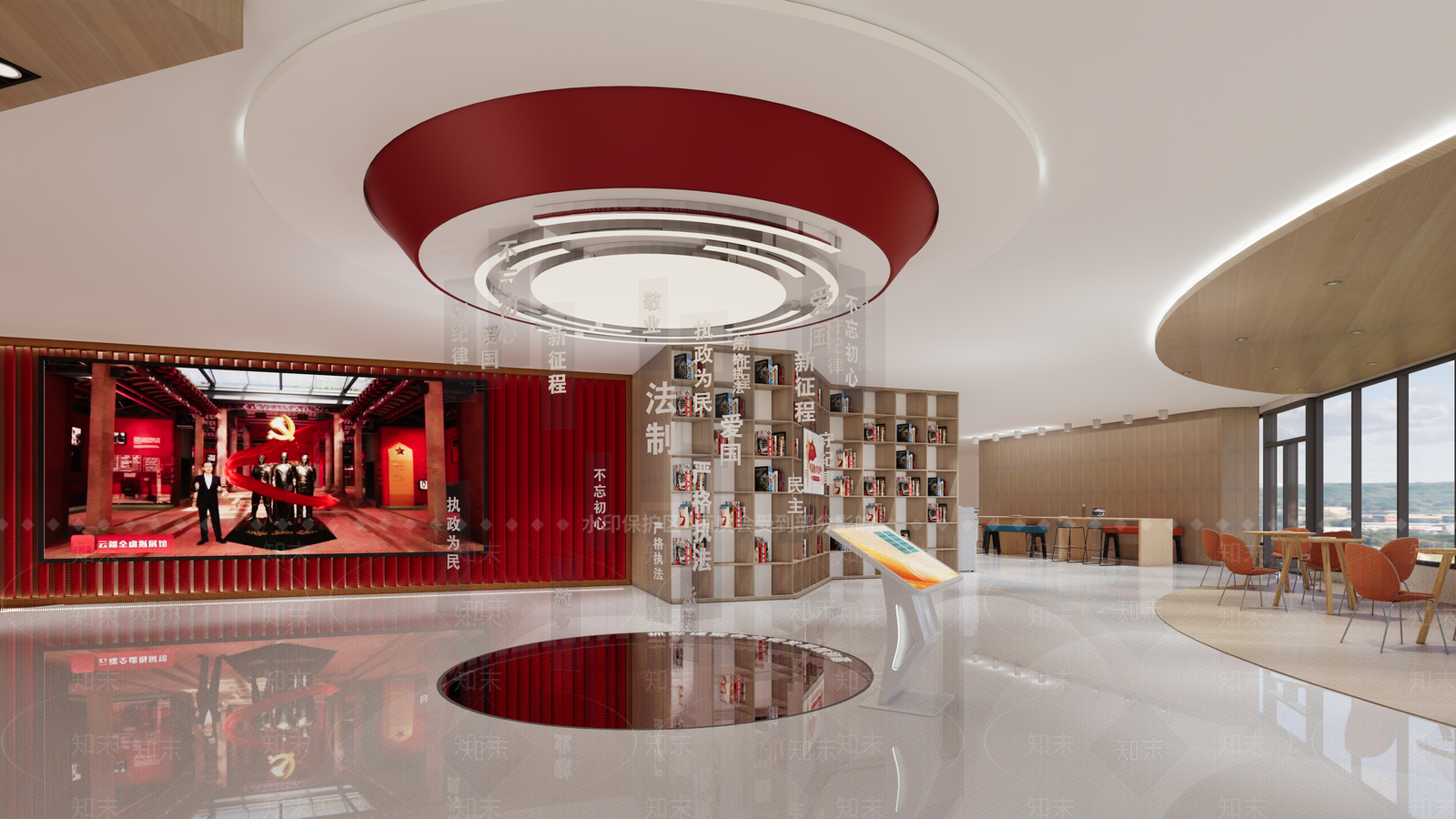 现代党建展厅SU模型下载【ID:1134351550】