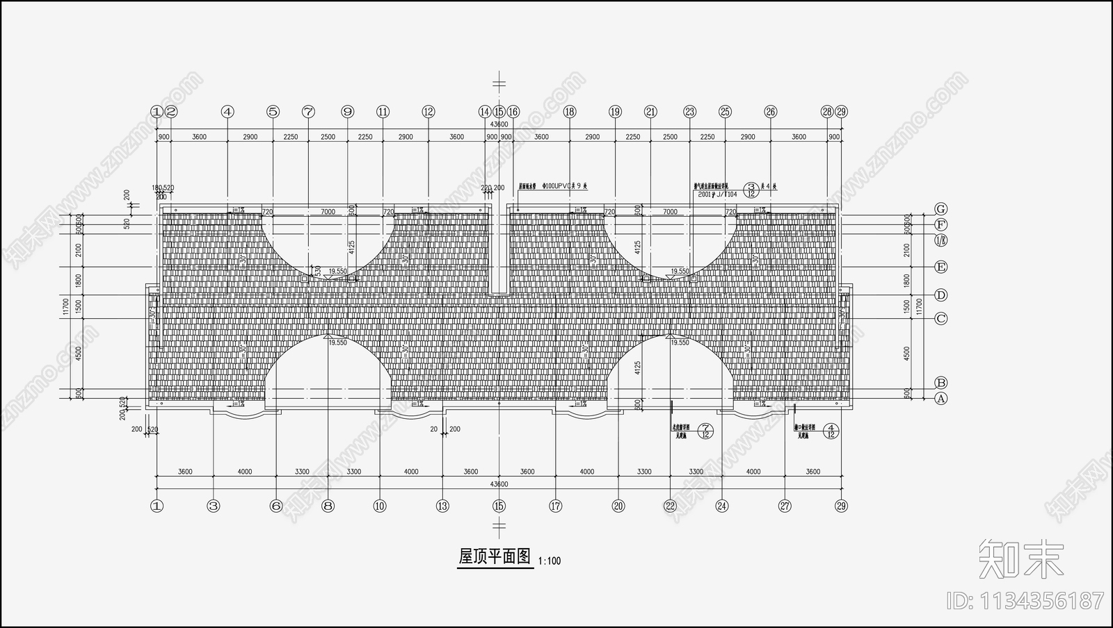 住宅区建筑cad施工图下载【ID:1134356187】