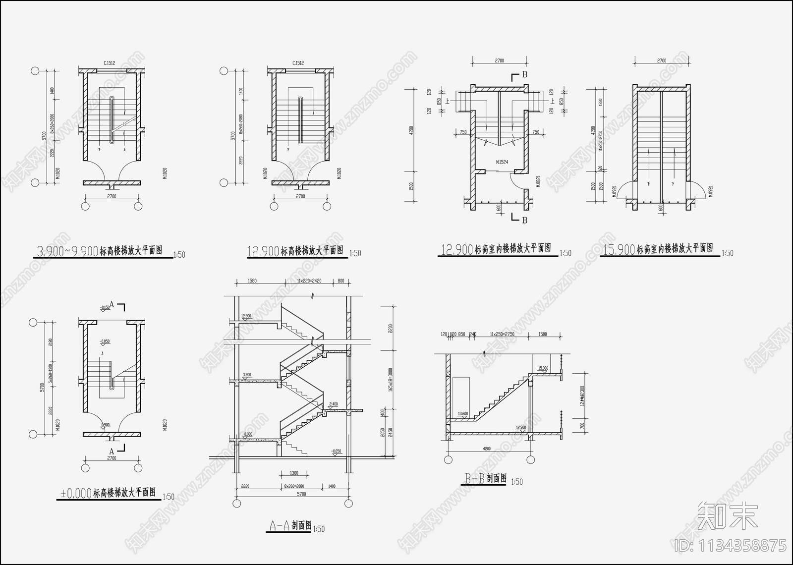 住宅区建筑设计cad施工图下载【ID:1134358875】