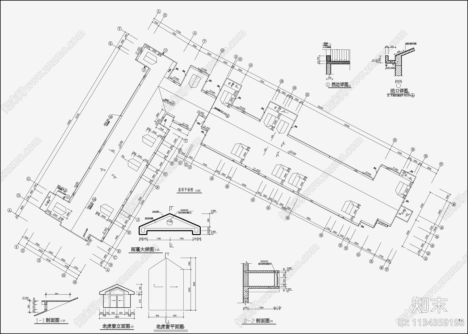 住宅区建筑设计cad施工图下载【ID:1134359198】