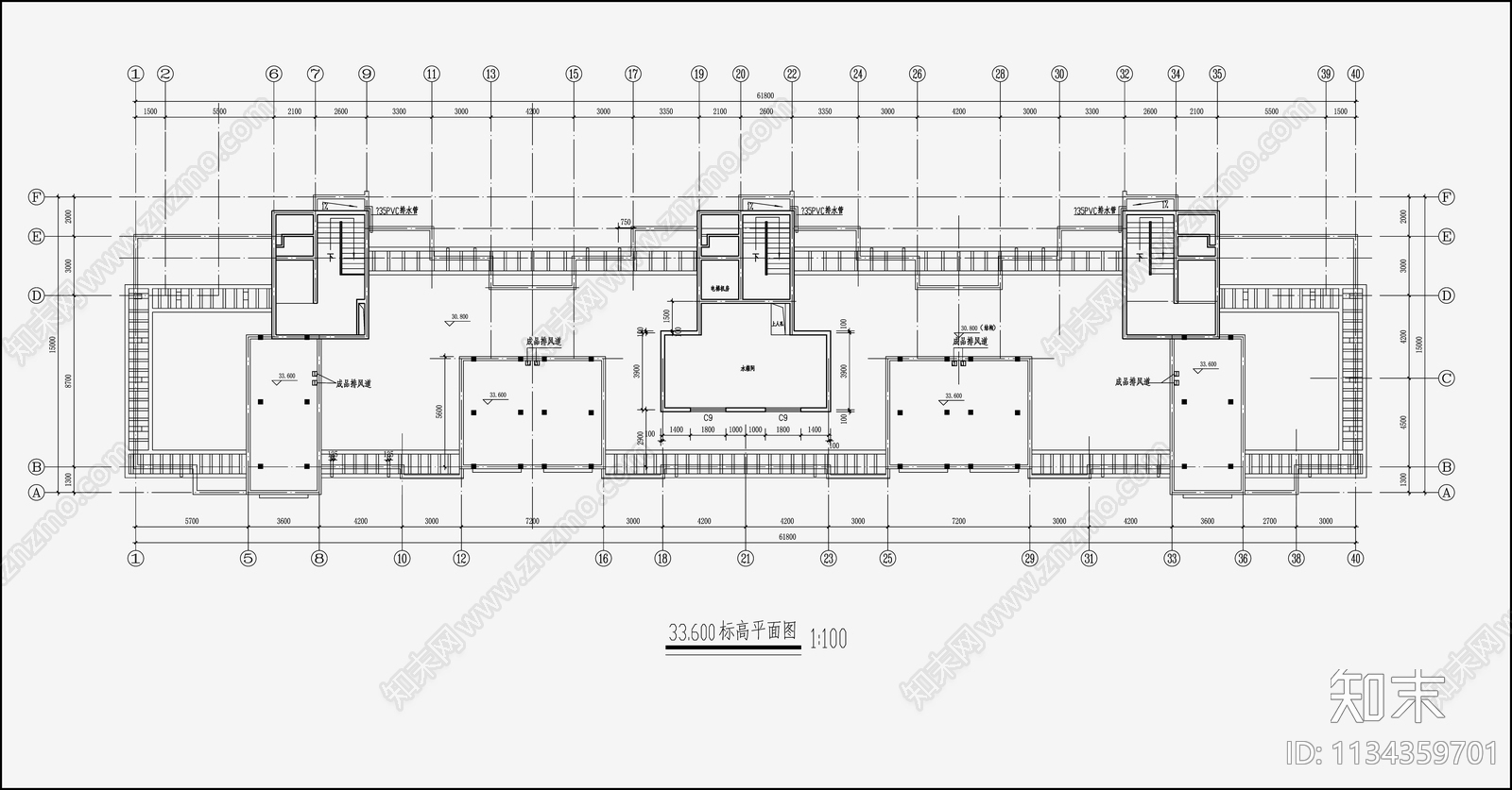 住宅区建筑设计cad施工图下载【ID:1134359701】