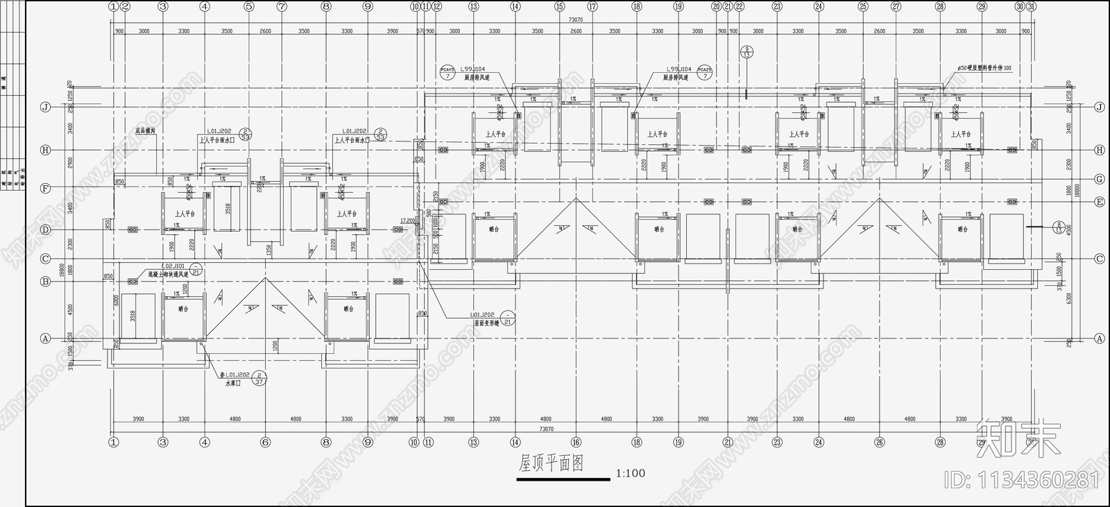 住宅区建筑设计cad施工图下载【ID:1134360281】