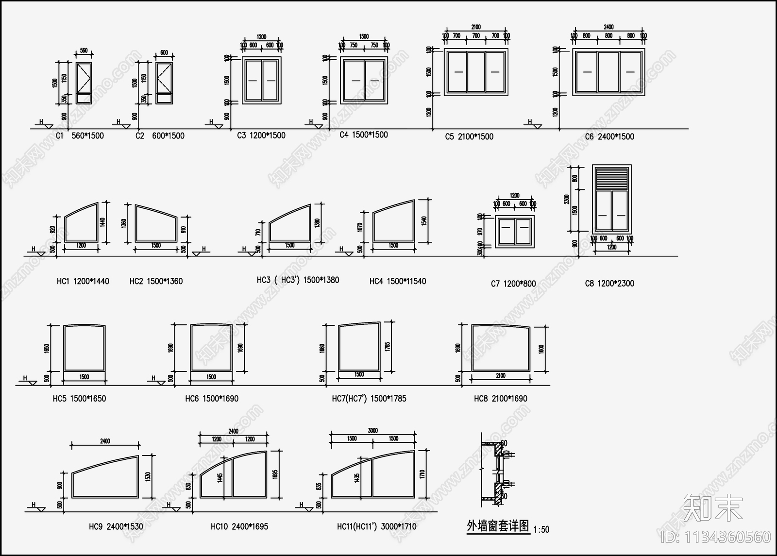 住宅区建筑设计cad施工图下载【ID:1134360560】