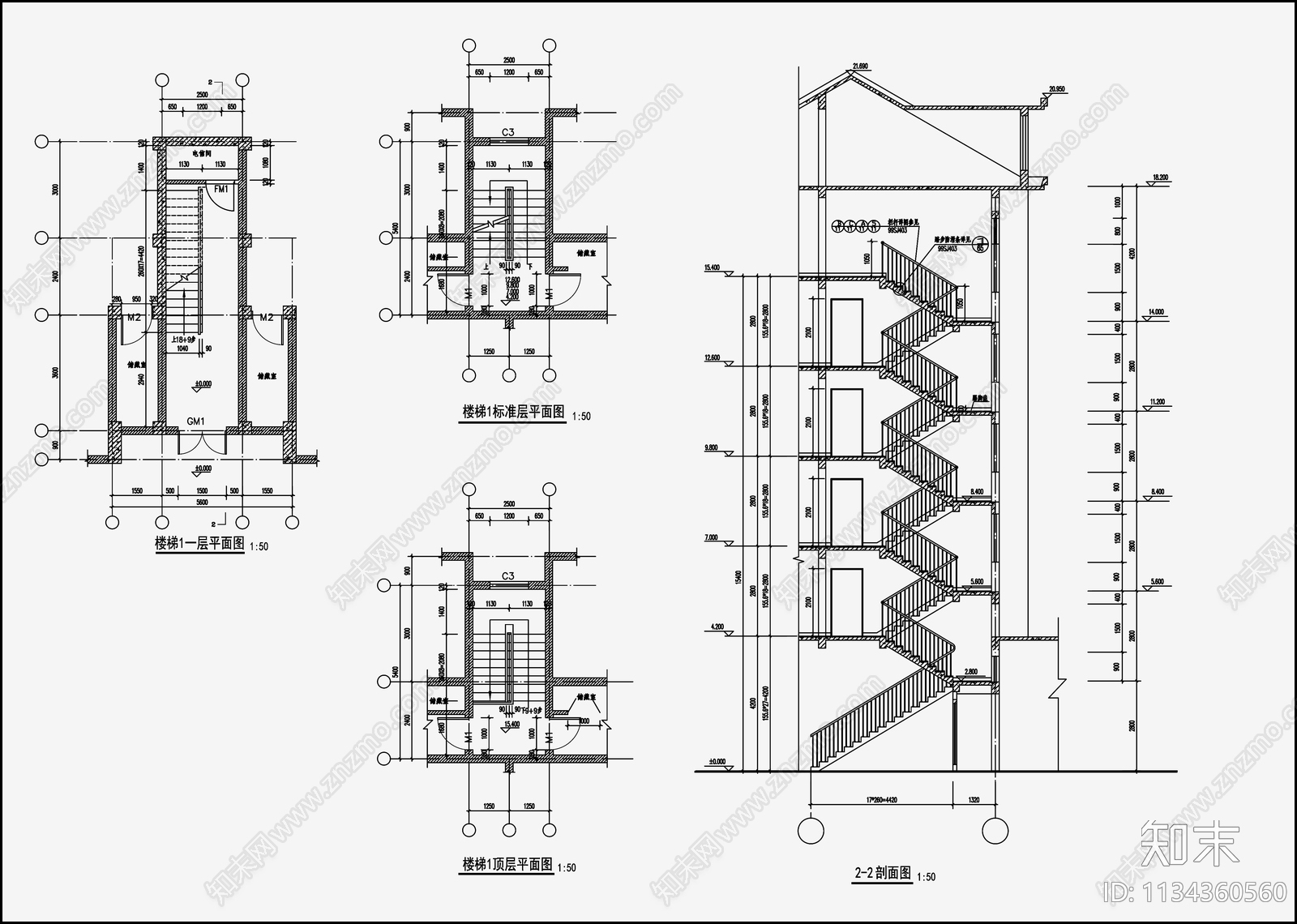 住宅区建筑设计cad施工图下载【ID:1134360560】