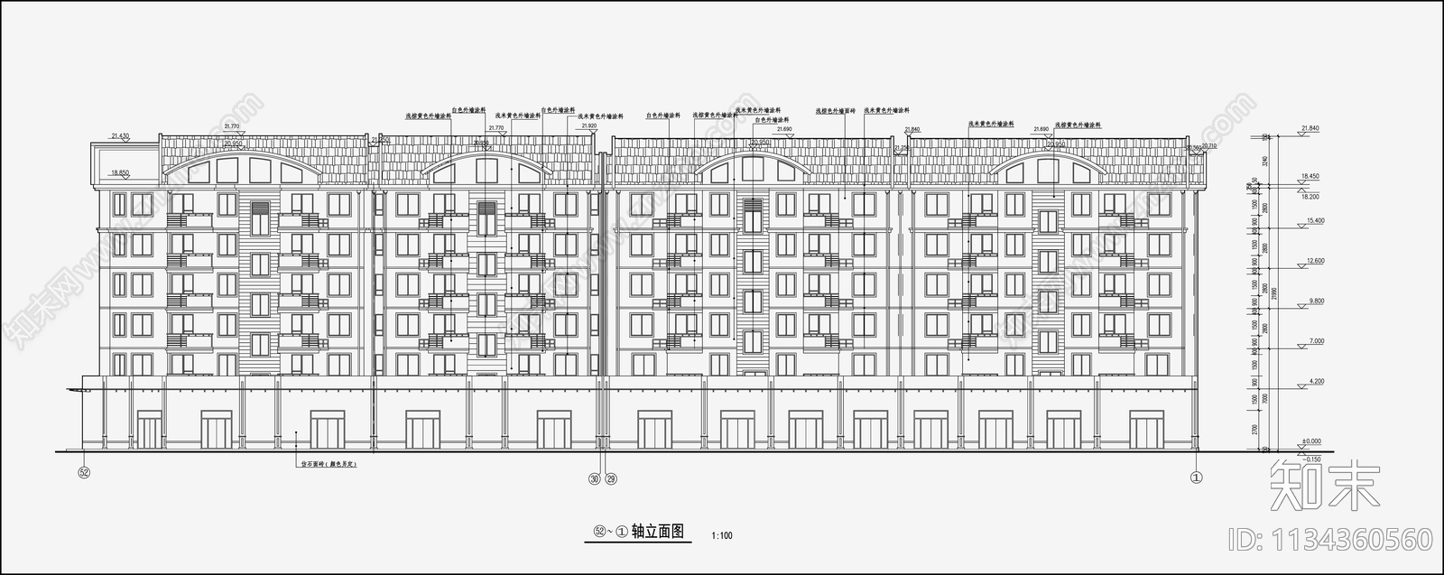 住宅区建筑设计cad施工图下载【ID:1134360560】